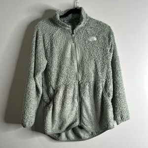 The north face sage green zip up jacket size XL